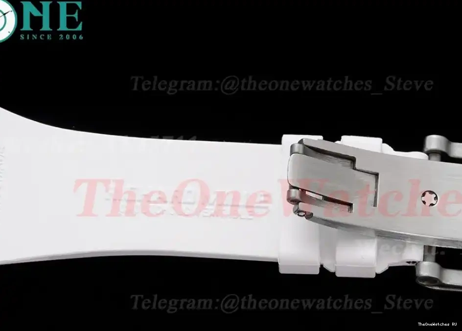 Clone White on RMSF Green RM35-01 strap RMUL2 Skeleton Dial Transparent Rubber 0324